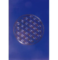 Klappkarte -Blume des Lebens- blau/gold 12x17cm