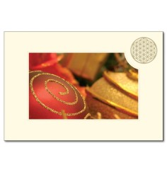 Klappkarte - Blume des Lebens - Weihnachtskugel- 11,5x16,7cm (mit Kuvert B6)