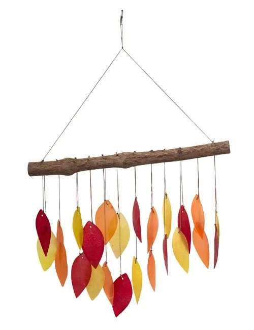 Muschelmobile "Wave" rot/orange 25x40cm