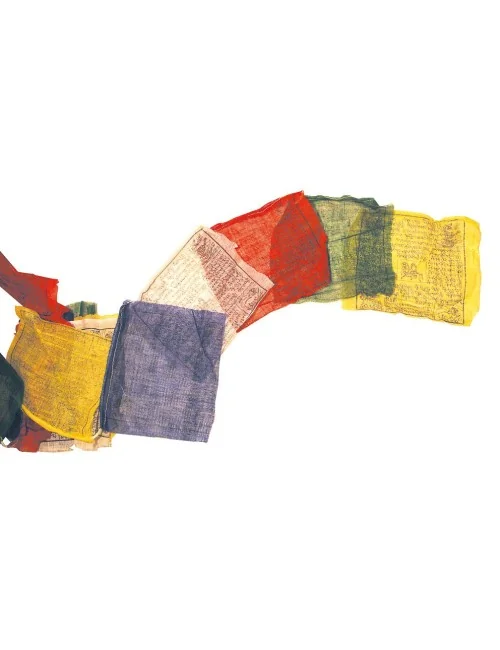 Tibetische Gebetsfahne 20x20cm Länge 5m