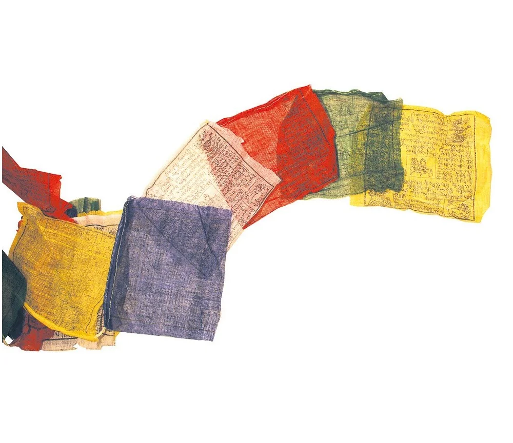 Tibetische Gebetsfahne 30x30cm Länge 5m