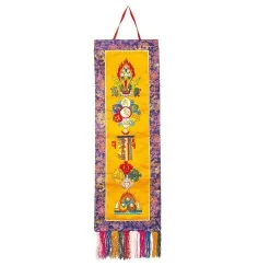 Tibetischer Wandbehang "All In One" Brokat 25x75cn