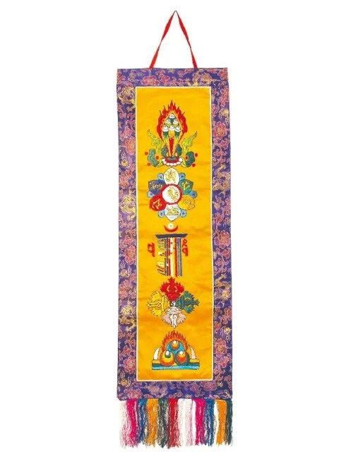 Tibetischer Wandbehang "All In One" Brokat 25x75cn