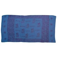 Gebets-Schal Baumwolle blau 90x180cm