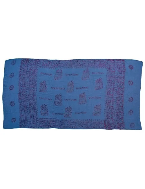 Gebets-Schal Baumwolle blau 90x180cm