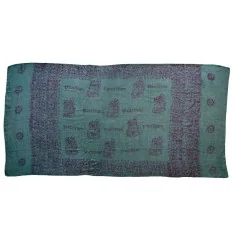Gebets-Schal Baumwolle grün 90x180cm