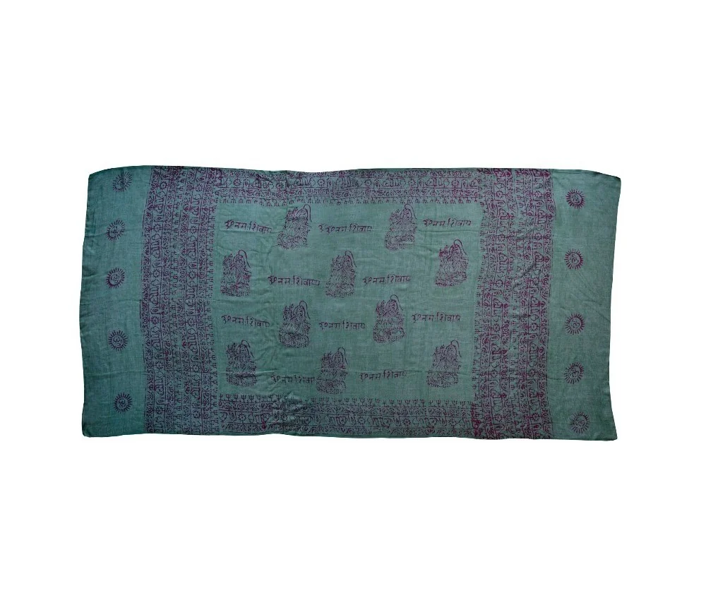 Gebets-Schal Baumwolle grün 90x180cm