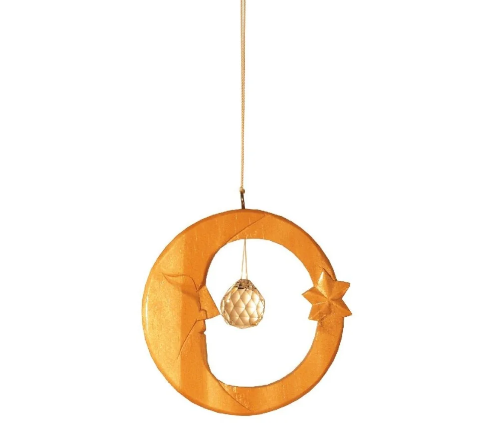 Kristallobjekt Mond natur 12cm