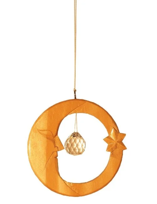 Kristallobjekt Mond natur 12cm