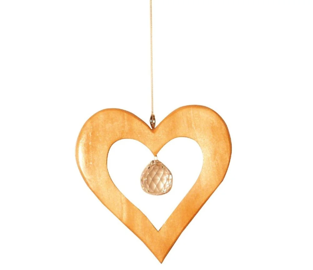 Kristallobjekt Herz natur 12cm