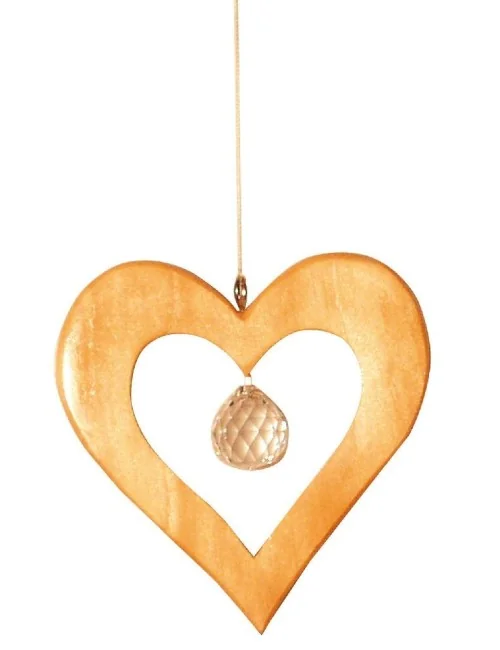 Kristallobjekt Herz natur 12cm