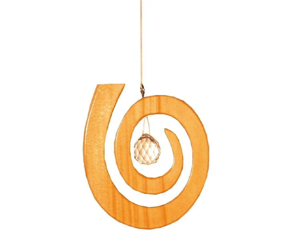 Kristallobjekt "Spirale" natur 15cm