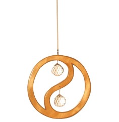 Kristallobjekt "Yin Yang" natur 15cm