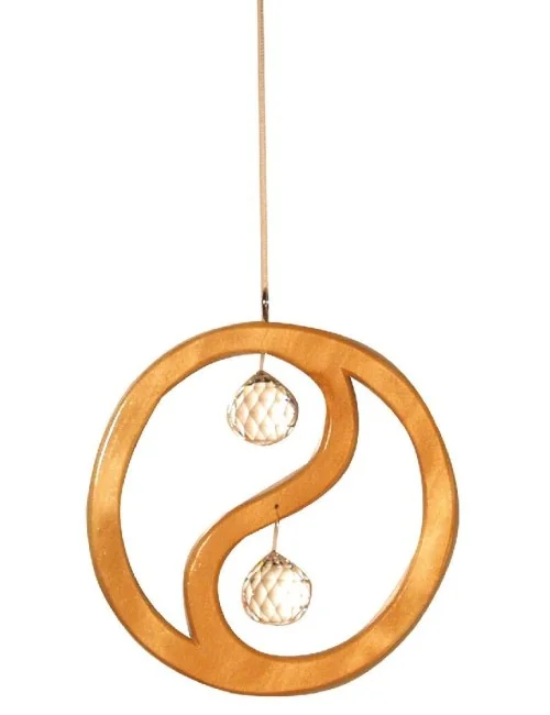 Kristallobjekt "Yin Yang" natur 15cm