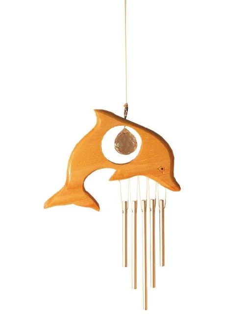 Kristallobjekt "Delphin" mit Klangspiel 20cm