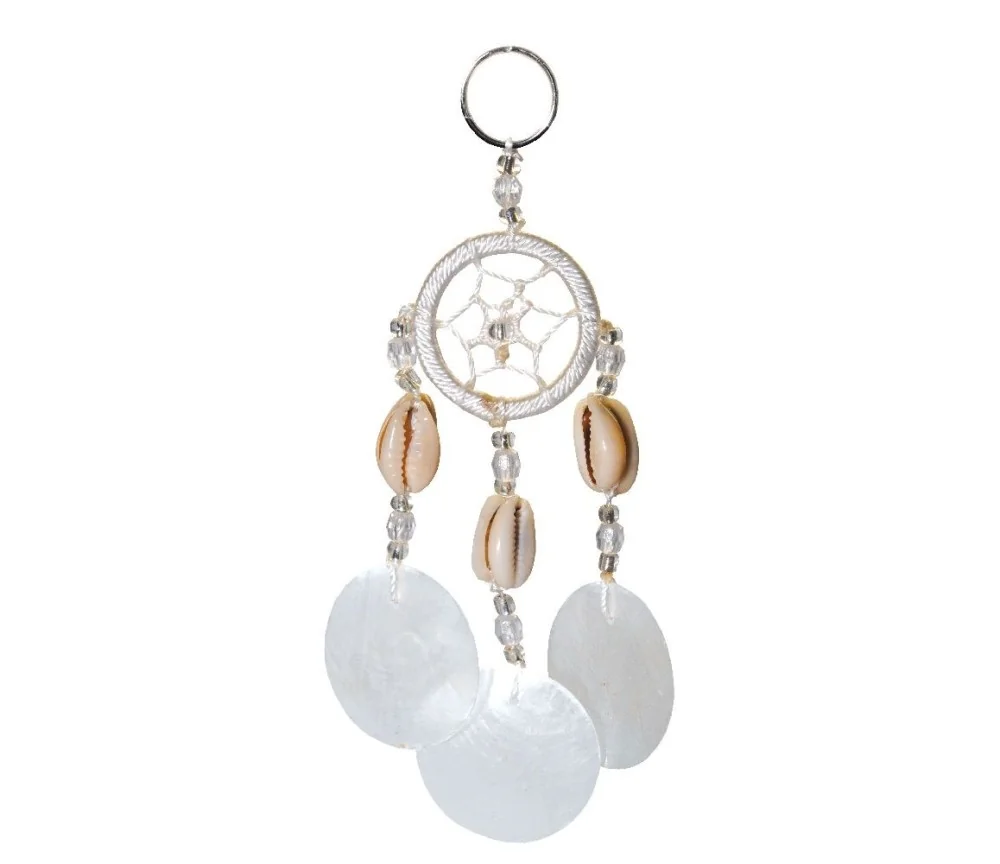 Traumfänger Schlüsselanhänger mit Muschel 12cm