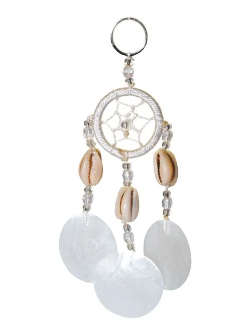 Traumfänger Schlüsselanhänger mit Muschel 12cm