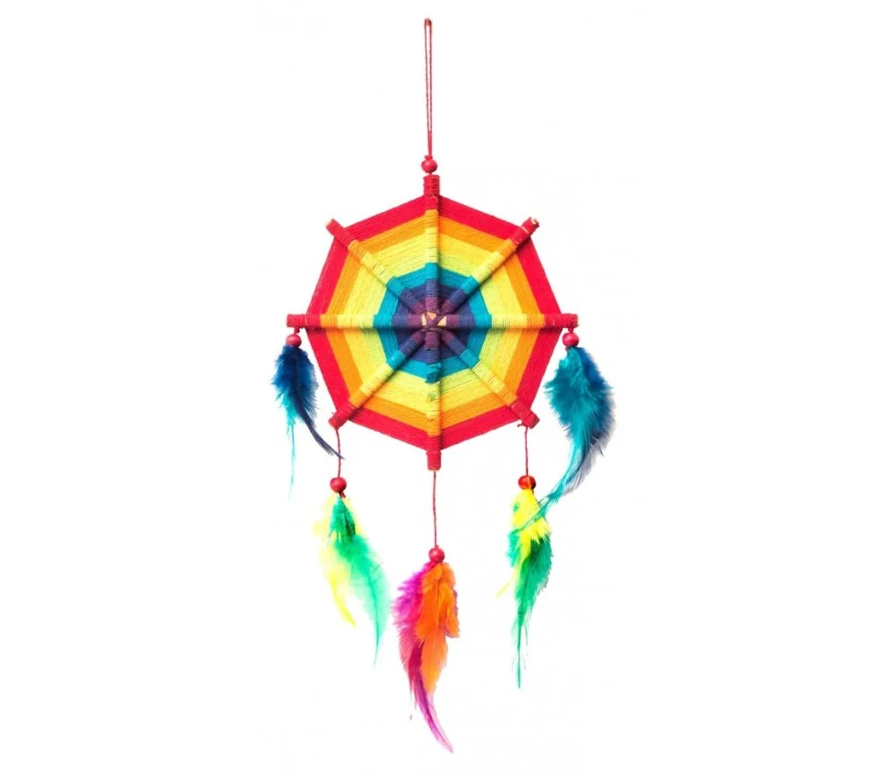 Traumfänger Mandela "Rainbow Protection" Nylon 15x30cm