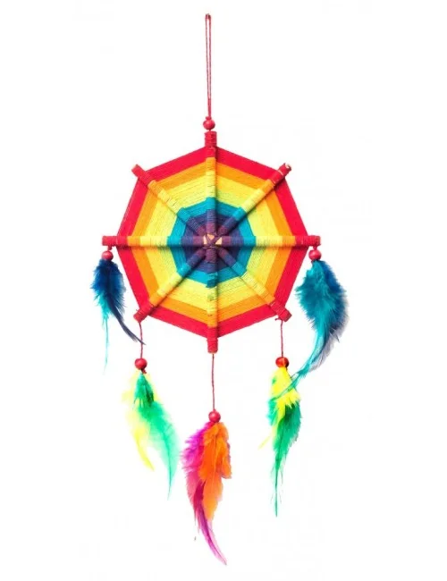 Traumfänger Mandela "Rainbow Protection" Nylon 15x30cm