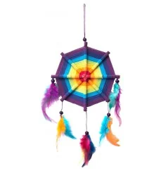 Traumfänger Mandela "Rainbow Protection" Nylon 15x30cm