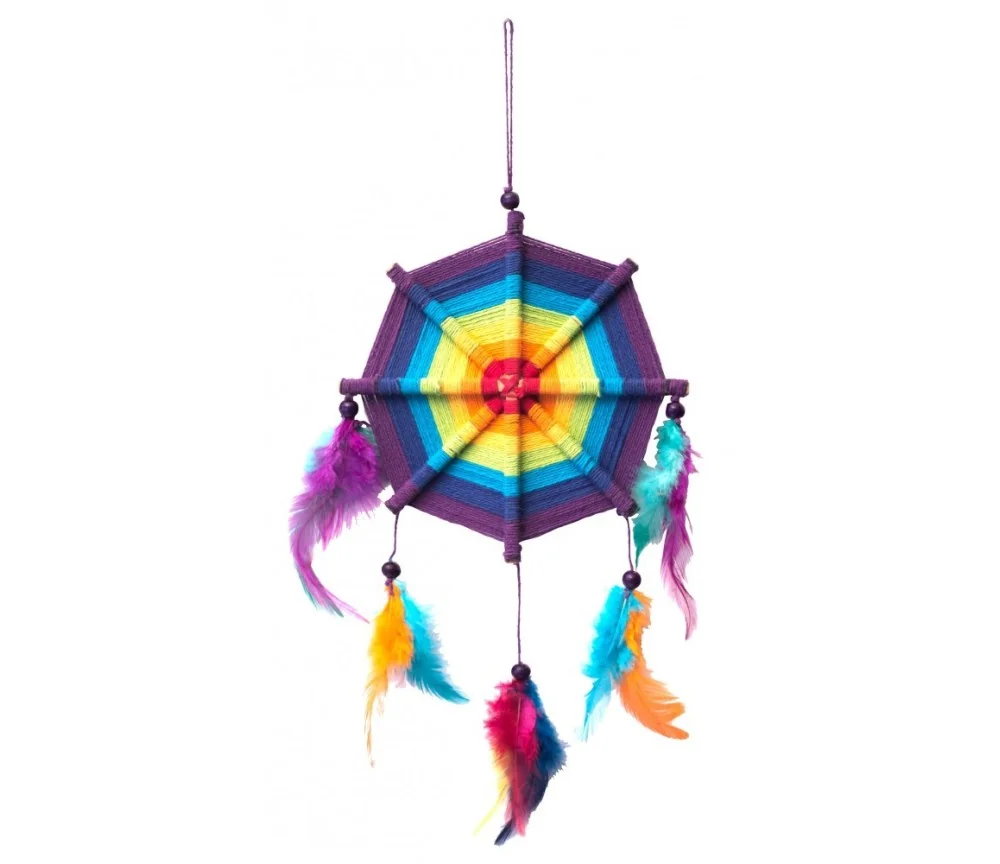 Traumfänger Mandela "Rainbow Protection" Nylon 15x30cm