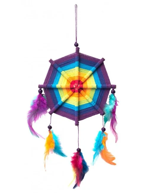 Traumfänger Mandela "Rainbow Protection" Nylon 15x30cm