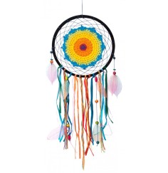 Traumfänger Mandela "Harmony" Nylon gehäkelt 28x65cm