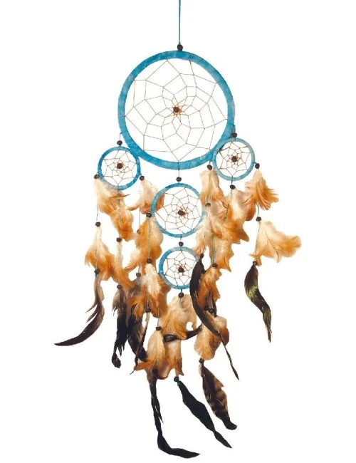 Traumfänger Mobile mit 5TF Leder 45cm