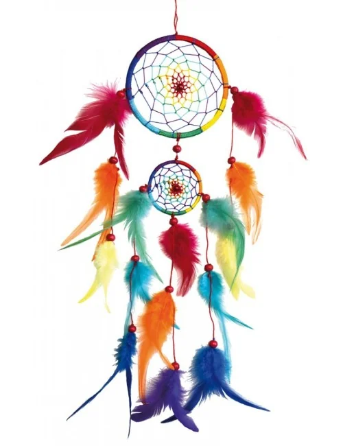 Traumfänger Mobile mit langen Federn 12x60cm