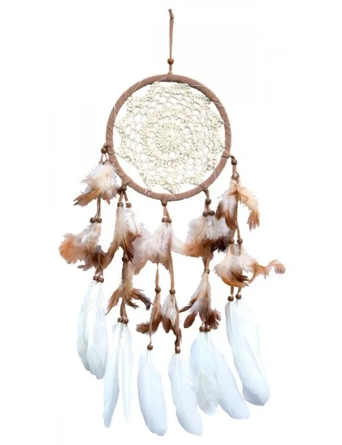 Traumfänger mit gehäkeltem Netz