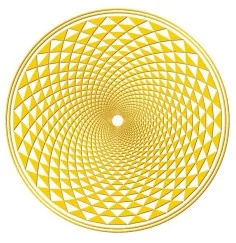 Aufkleber Set 4x3cm/1x7,5cm gold-transparent Sahasrara