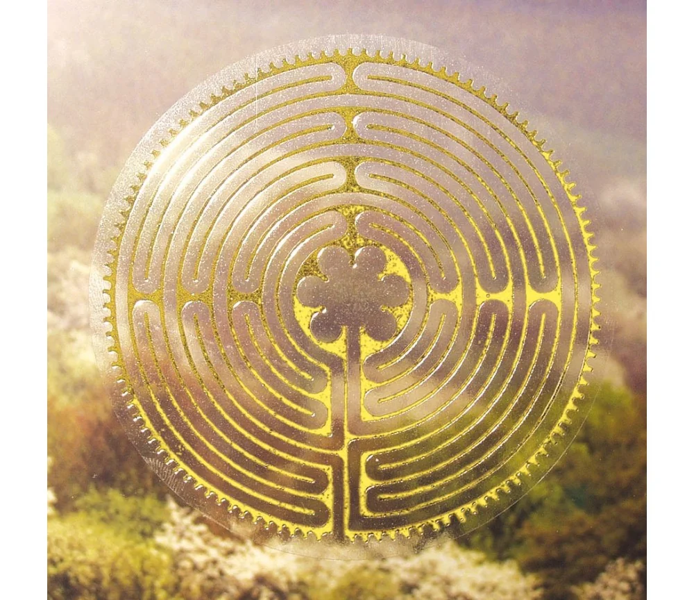 Aufkleber Set 4x3cm/1x7,5cm gold-transparent "Chartres"