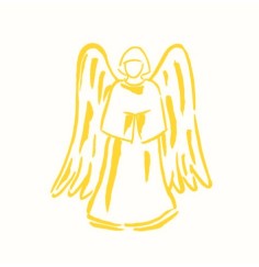 Aufkleber "Engel" 1x7,5cm und 4x3cm - incl. Postkarte