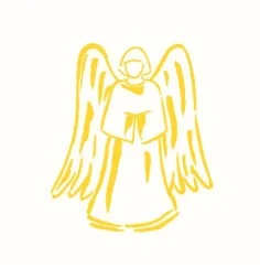 Aufkleber "Engel" 1x7,5cm und 4x3cm - incl. Postkarte