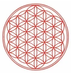 Outdoor-Aufkleber "Blume des Lebens" rot 9,5cm