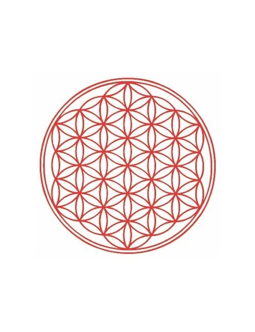 Outdoor-Aufkleber "Blume des Lebens" rot 9