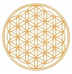 Outdoor-Aufkleber "Blume des Lebens" orange 9,5cm