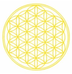 Outdoor-Aufkleber "Blume des Lebens" gelb 9,5cm