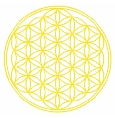 Outdoor-Aufkleber "Blume des Lebens" gelb 9,5cm
