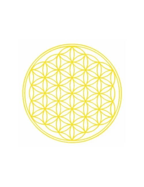 Outdoor-Aufkleber "Blume des Lebens" gelb 9