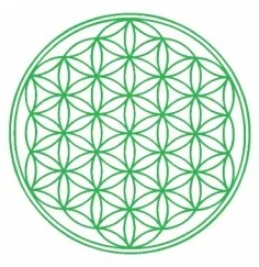 Outdoor-Aufkleber "Blume des Lebens" grün 9,5cm