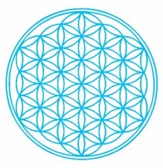 Outdoor-Aufkleber "Blume des Lebens" türkis 9,5cm