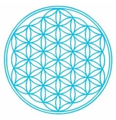 Outdoor-Aufkleber "Blume des Lebens" türkis 9,5cm