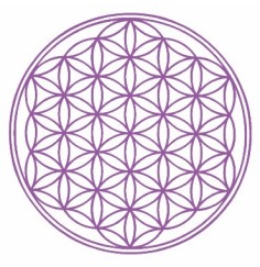 Outdoor-Aufkleber "Blume des Lebens" violett 9,5cm