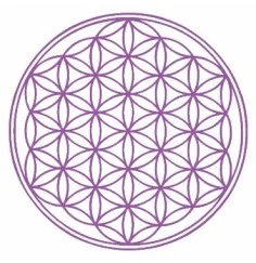 Outdoor-Aufkleber "Blume des Lebens" violett 9,5cm