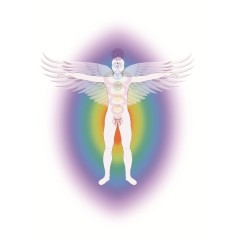 Aufkleber "Kundalini Chakra Aktivierung", transparent 7x10,5cm