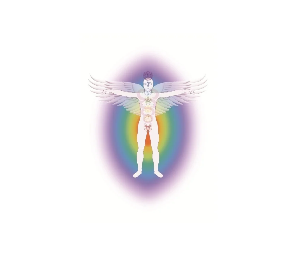 Aufkleber "Kundalini Chakra Aktivierung", transparent 7x10,5cm