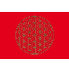Postkarte Blume des Lebens rot 10x15cm