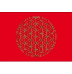 Postkarte Blume des Lebens rot 10x15cm