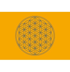 Postkarte Blume des Lebens orange 10x15cm